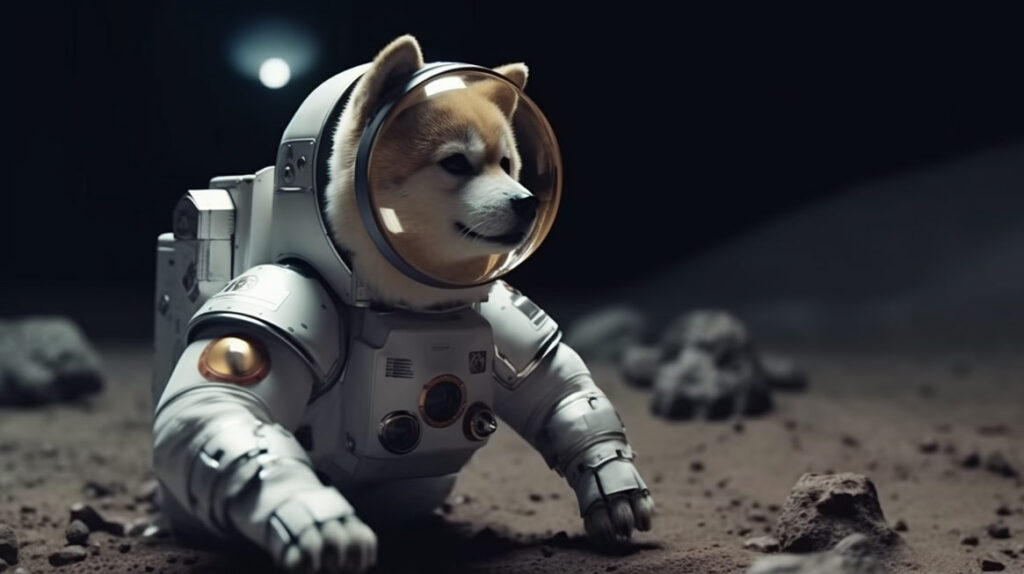 AI Shiba Bot is searching somthing on Moon - AIDOGEX